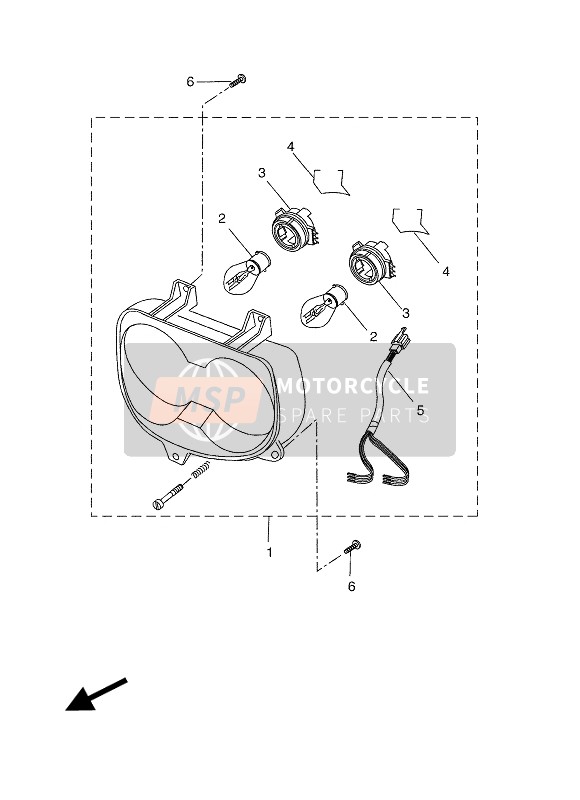 Yamaha CW50N 2012 Faro para un 2012 Yamaha CW50N